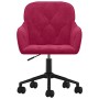 Silla de oficina giratoria de terciopelo rojo tinto en Sillas de oficina | Comprar online en Foru.es