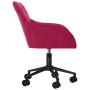 Silla de oficina giratoria de terciopelo rojo tinto en Sillas de oficina | Comprar online en Foru.es