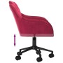 Silla de oficina giratoria de terciopelo rojo tinto en Sillas de oficina | Comprar online en Foru.es
