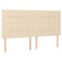 Cama box spring con colchón tela color crema 200x200 cm de vidaXL, Camas y somieres - Ref: Foro24-3131462, Precio: 607,04 €, ...