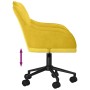 Silla de oficina giratoria de terciopelo amarillo en Sillas de oficina | Comprar online en Foru.es