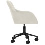 Silla de oficina giratoria de terciopelo color crema en Sillas de oficina | Comprar online en Foru.es