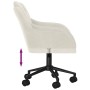 Silla de oficina giratoria de terciopelo color crema en Sillas de oficina | Comprar online en Foru.es