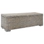 Caja de almacenaje madera caoba gris y ratán Kubu natural 110cm en Bancos para recibidores y almacenamiento | Comprar online en 