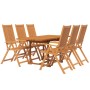 Juego de comedor de jardín 7 piezas madera maciza de acacia de vidaXL, Conjuntos de jardín - Ref: Foro24-3079646, Precio: 594...