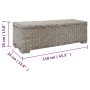 Caja de almacenaje madera caoba gris y ratán Kubu natural 110cm en Bancos para recibidores y almacenamiento | Comprar online en 