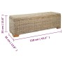 Caja de almacenaje madera de caoba y ratán Kubu natural 110 cm en Bancos para recibidores y almacenamiento | Comprar online en F