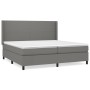 Cama box spring con colchón tela gris oscuro 200x200 cm de vidaXL, Camas y somieres - Ref: Foro24-3131298, Precio: 671,09 €, ...