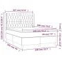 Box spring bed with dark brown fabric mattress 140x190 cm by vidaXL, Beds and slatted bases - Ref: Foro24-3131668, Price: 530...