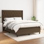 Cama box spring con colchón tela marrón oscuro 140x200 cm de vidaXL, Camas y somieres - Ref: Foro24-3131676, Precio: 542,70 €...