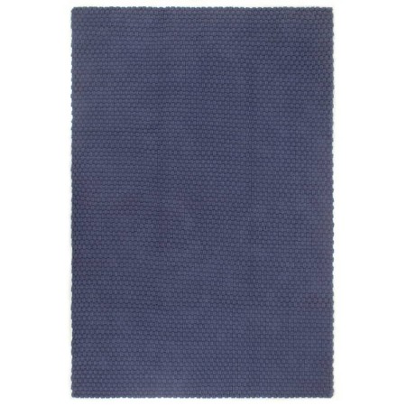 Alfombra rectangular algodón azul marino 120x180 cm en Alfombras | Comprar online en Foru.es