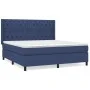 Box spring bed with blue fabric mattress 160x200 cm by vidaXL, Beds and slatted bases - Ref: Foro24-3131687, Price: 583,28 €,...
