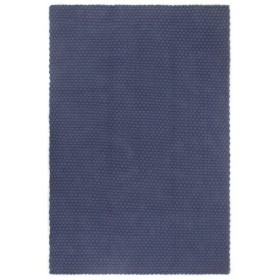 Alfombra rectangular algodón azul marino 160x230 cm en Alfombras | Comprar online en Foru.es