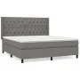 Box spring bed with dark gray fabric mattress 160x200 cm by vidaXL, Beds and slatted bases - Ref: Foro24-3131682, Price: 594,...