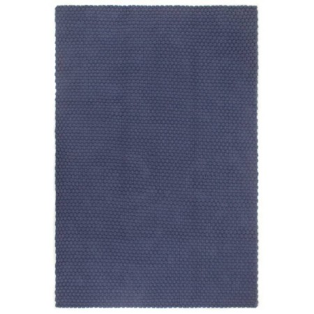 Alfombra rectangular algodón azul marino 180x250 cm en Alfombras | Comprar online en Foru.es