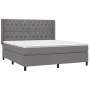 Box spring bed with dark gray fabric mattress 160x200 cm by vidaXL, Beds and slatted bases - Ref: Foro24-3131682, Price: 594,...