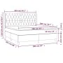 Box spring bed with dark gray fabric mattress 160x200 cm by vidaXL, Beds and slatted bases - Ref: Foro24-3131682, Price: 594,...