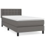 Cama box spring con colchón cuero sintético gris 90x190 cm de vidaXL, Camas y somieres - Ref: Foro24-3130755, Precio: 297,58 ...