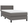 Cama box spring con colchón cuero sintético gris 90x190 cm de vidaXL, Camas y somieres - Ref: Foro24-3130755, Precio: 297,58 ...