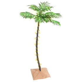 Palmera artificial con 72 LED blanco cálido 120 cm en Decoración Festiva y Estacional | Comprar online en Foru.es
