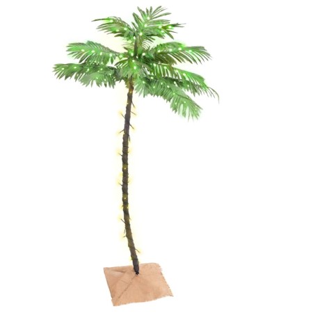Palmera artificial con 88 LED blanco cálido 150 cm en Decoración Festiva y Estacional | Comprar online en Foru.es