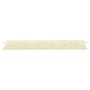 Banco de jardín madera maciza teca con cojín blanco crema 175cm en Bancos de jardín | Comprar online en Foru.es