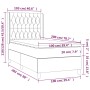 Cama box spring con colchón tela color crema 100x200 cm de vidaXL, Camas y somieres - Ref: Foro24-3131654, Precio: 360,99 €, ...