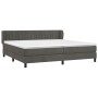 Cama box spring con colchón terciopelo gris oscuro 200x200 cm de vidaXL, Camas y somieres - Ref: Foro24-3131100, Precio: 569,...