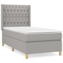 Cama box spring con colchón tela gris claro 90x200 cm de vidaXL, Camas y somieres - Ref: Foro24-3132201, Precio: 346,85 €, De...