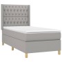 Cama box spring con colchón tela gris claro 90x200 cm de vidaXL, Camas y somieres - Ref: Foro24-3132201, Precio: 346,85 €, De...