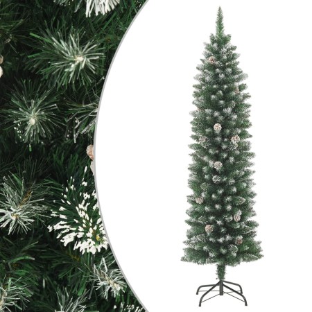 Árbol de Navidad artificial estrecho con soporte PVC 120 cm en Decoración Festiva y Estacional | Comprar online en Foru.es