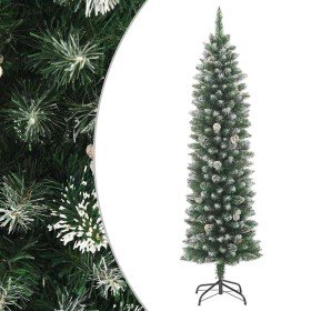 Árbol de Navidad artificial estrecho con soporte PVC 180 cm en Decoración Festiva y Estacional | Comprar online en Foru.es