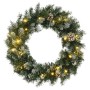 Corona de Navidad con luces LED PVC verde 60 cm en Decoración Festiva y Estacional | Comprar online en Foru.es