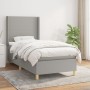 Cama box spring con colchón tela gris claro 90x200 cm de vidaXL, Camas y somieres - Ref: Foro24-3131801, Precio: 348,26 €, De...