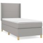 Cama box spring con colchón tela gris claro 90x200 cm de vidaXL, Camas y somieres - Ref: Foro24-3131801, Precio: 348,26 €, De...