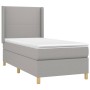 Cama box spring con colchón tela gris claro 90x200 cm de vidaXL, Camas y somieres - Ref: Foro24-3131801, Precio: 348,26 €, De...