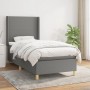 Cama box spring con colchón tela gris oscuro 90x190 cm de vidaXL, Camas y somieres - Ref: Foro24-3131794, Precio: 338,00 €, D...