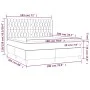 Box spring bed with light gray fabric mattress 180x200 cm by vidaXL, Beds and slatted bases - Ref: Foro24-3132249, Price: 619...