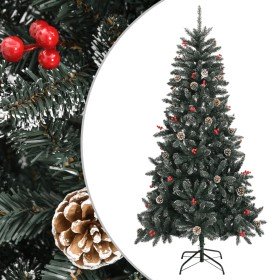 Árbol de Navidad artificial con soporte PVC verde 210 cm en Decoración Festiva y Estacional | Comprar online en Foru.es