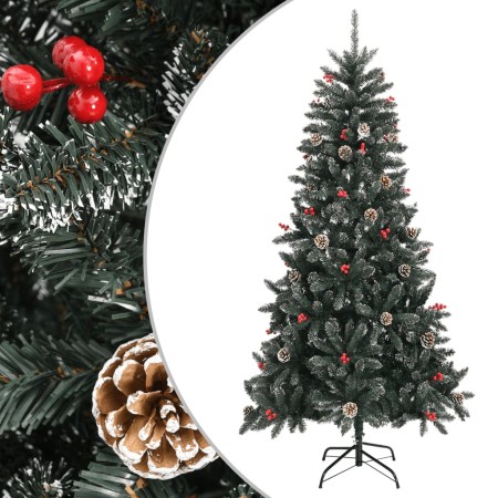 Árbol de Navidad artificial con soporte PVC verde 210 cm en Decoración Festiva y Estacional | Comprar online en Foru.es