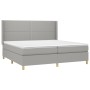 Cama box spring con colchón tela gris claro 200x200 cm de vidaXL, Camas y somieres - Ref: Foro24-3131937, Precio: 628,18 €, D...
