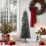 Árbol Navidad artificial estrecho con soporte PVC verde 150 cm en Decoración Festiva y Estacional | Comprar online en Foru.es