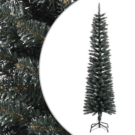 Árbol Navidad artificial estrecho con soporte PVC verde 180 cm en Decoración Festiva y Estacional | Comprar online en Foru.es