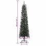 Árbol Navidad artificial estrecho con soporte PVC verde 180 cm en Decoración Festiva y Estacional | Comprar online en Foru.es