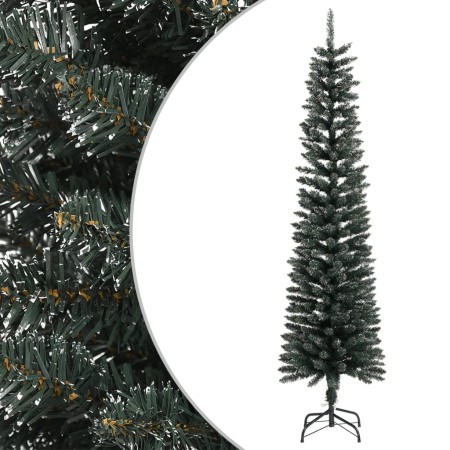 Árbol Navidad artificial estrecho con soporte PVC verde 210 cm en Decoración Festiva y Estacional | Comprar online en Foru.es
