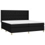 Cama box spring con colchón tela negro 200x200 cm de vidaXL, Camas y somieres - Ref: Foro24-3132259, Precio: 750,51 €, Descue...