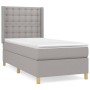 Cama box spring con colchón tela gris claro 90x190 cm de vidaXL, Camas y somieres - Ref: Foro24-3132273, Precio: 316,61 €, De...