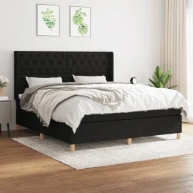 Boxspringbett mit schwarzer Stoffmatratze 160x200 cm von vidaXL, Betten und Lattenroste - Ref: Foro24-3132243, Preis: 646,64 ...