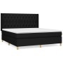 Cama box spring con colchón tela negro 160x200 cm de vidaXL, Camas y somieres - Ref: Foro24-3132243, Precio: 659,32 €, Descue...
