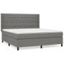Cama box spring con colchón tela gris oscuro 180x200 cm de vidaXL, Camas y somieres - Ref: Foro24-3131690, Precio: 665,68 €, ...